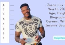 Jason Luv Net Worth 6 feet 5 inches (196 cm)
